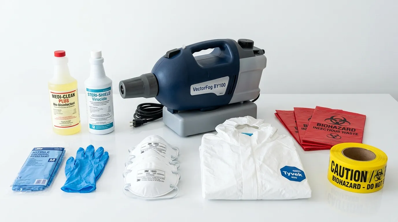 Professional biohazard remediation crew working in Berwyn